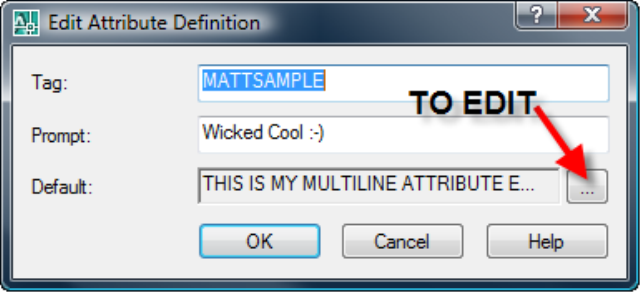 Autocad multiline attributes list